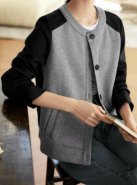 Stylish SweatersLoose Fit Color Block Spliced Cardigan