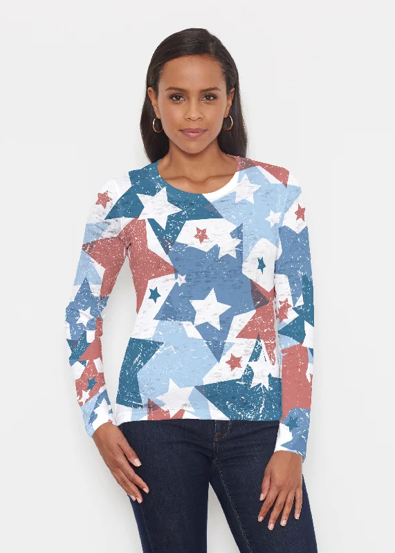 women's tops for mixing and matching with different bottomsFreedom Starburst (13245) ~ Signature Long Sleeve Crew Shirt