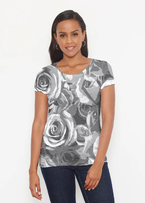 women's tops for cozy nights inVintage Rose (5165) ~ Signature Short Sleeve Scoop Shirt