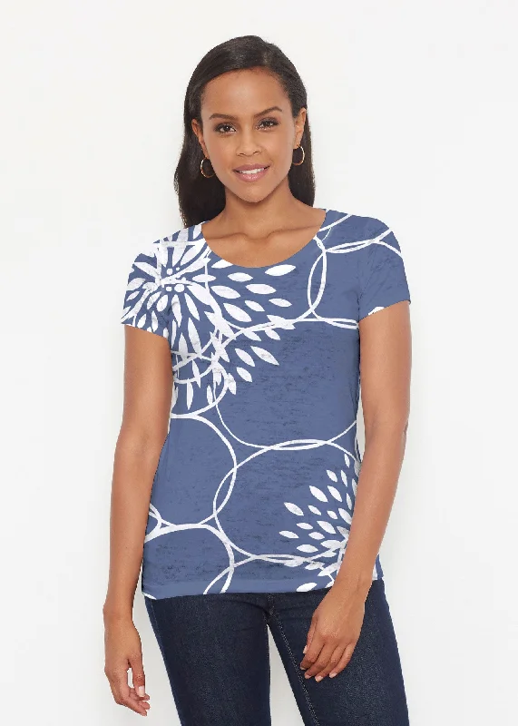 women's tops for those who want to wear versatile pieces that can be dressed up or downReflection Navy (11040) ~ Signature Short Sleeve Scoop Shirt