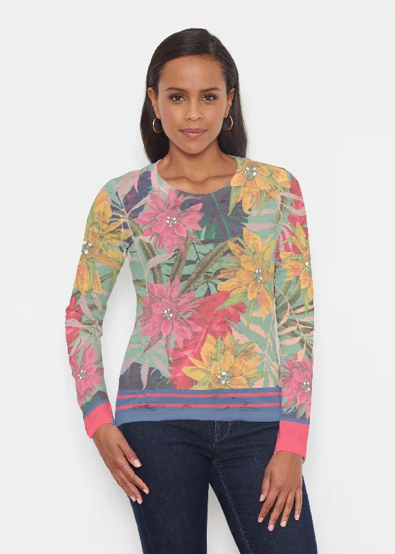 women's tops for those who want to stay on top of the latest fashion trends and wear pieces that are both stylish and on-trendAutumn Stripe (17196) ~ Signature Long Sleeve Crew Shirt