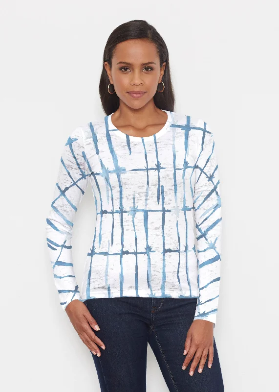 women's tops for those who want to create stylish and put-together outfits without spending a fortuneKnotted Tie Dye (7844) ~ Signature Long Sleeve Crew Shirt