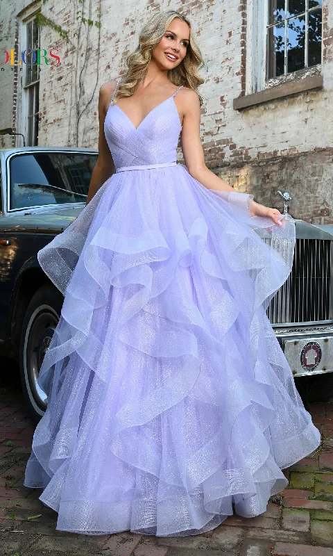 cap sleeve prom dressesLayered Long Tulle Prom Ball Gown 2381