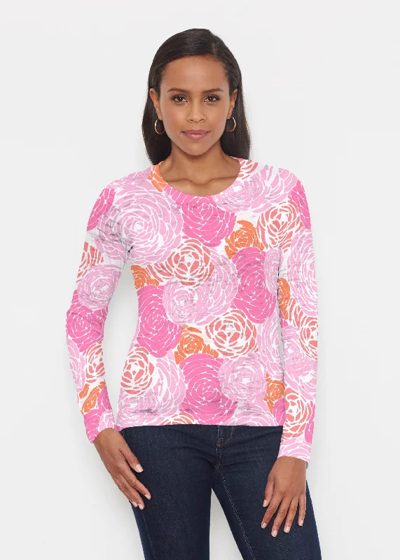 women's tops for black-tie affairsChrysanthemum Pink (4074) ~ Signature Long Sleeve Crew Shirt