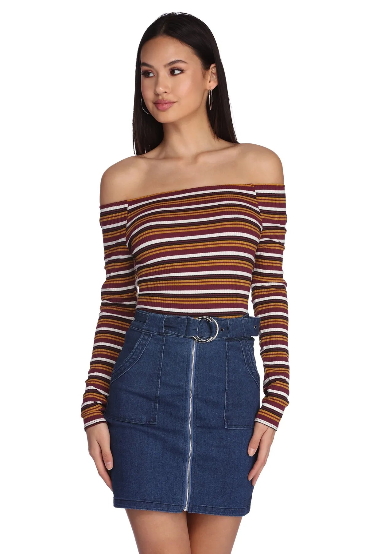 women's tops for date nightsAll That Stripe Crop Top