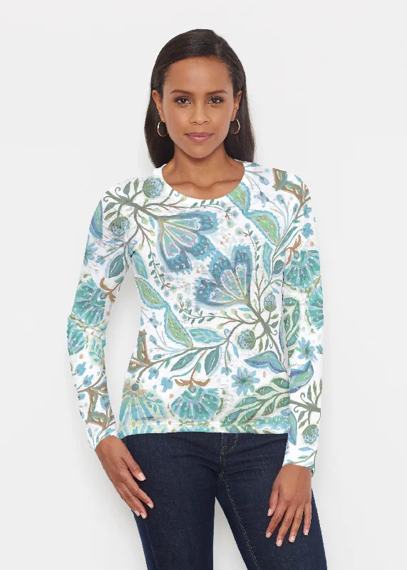 camisoles for womenSpring Fantasy Green (17172) ~ Signature Long Sleeve Crew Shirt