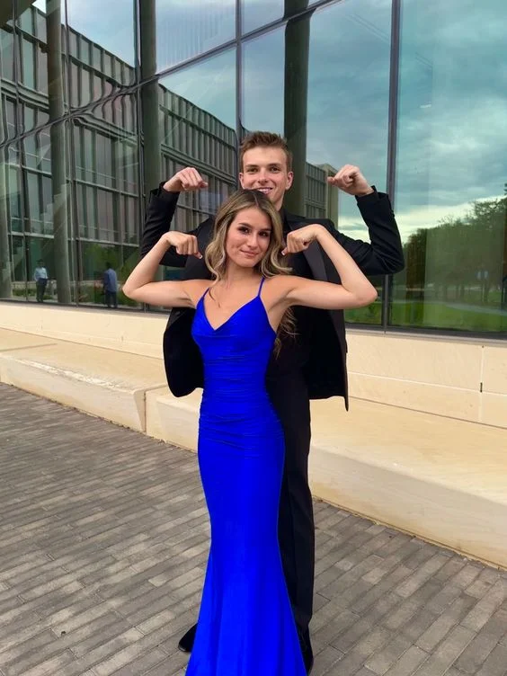 prom dress accessoriesElegant Royal Blue Mermaid Prom Dress,High School Prom Dress Y6816