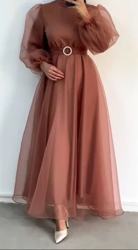 prom dresses with illusion panelsA-Line Long Sleeves Prom Dresses Formal Evening Gown Y5784