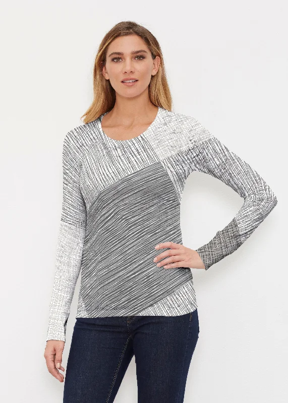 women's tops for mixing and matching with different bottomsSketch (14205) ~ Thermal Long Sleeve Crew Shirt