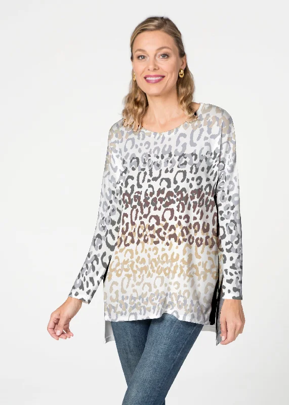 women's tops for those who want to stay warm and stylish during colder weatherLeopard Ombre (7845) ~ Slouchy Butterknit Top