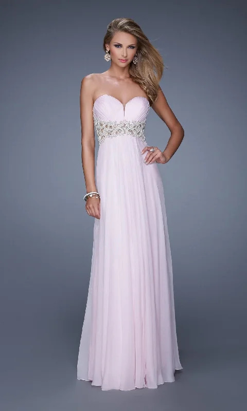 custom prom dressesLa Femme Empire-Waist Chiffon Prom Dress 20727