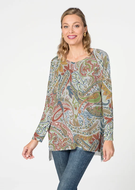 women's tops for layeringProvincial Paisley  (7678) Slouchy Butterknit Top