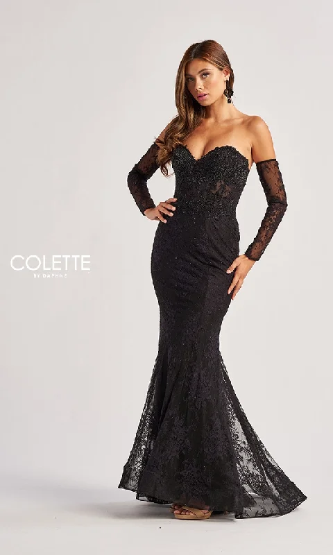 flutter sleeve prom dressesLong Prom Dress: Colette CL8415