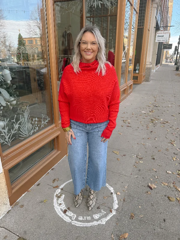 Retro SweatersRed Ivy Slouch Sweater