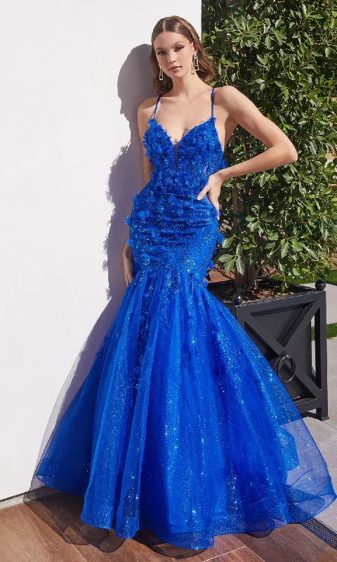 prom dresses with sheer overlaysLace-Up Long Mermaid Shimmer Prom Dress CM328