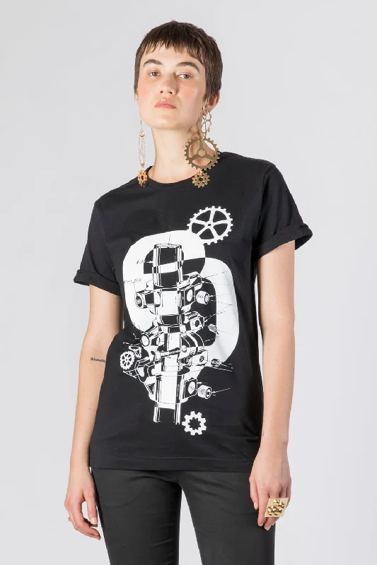 women's tops for relaxed weekendsDREAM MACHINE - Black Statement T-Shirt