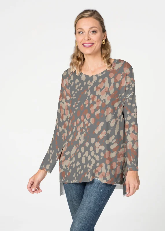 women's tops for beach outingsEdgy Splash (7877) ~ Slouchy Butterknit Top