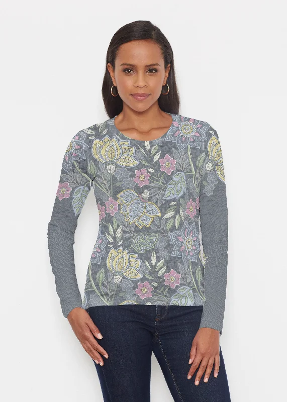 women's tops for those who want to add a touch of elegance and sophistication to their everyday wearIsabellas Garden (13410) ~ Signature Long Sleeve Crew Shirt