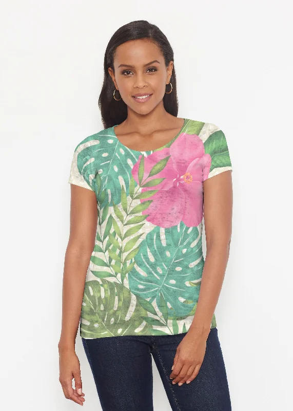 women's tops with sequin embellishmentsWild Begonia (13489) ~ Signature Short Sleeve Scoop Shirt