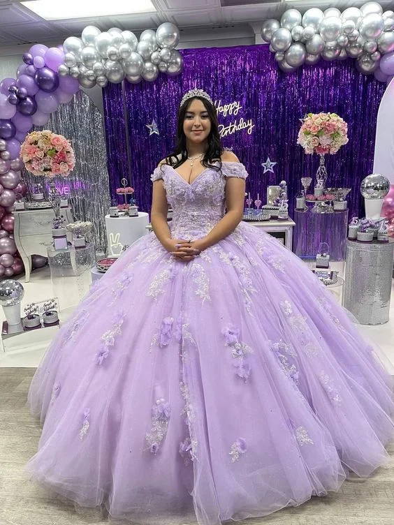 prom dresses with built-in petticoatsPrincess Purple Prom Ball Gown Dresses Y7185