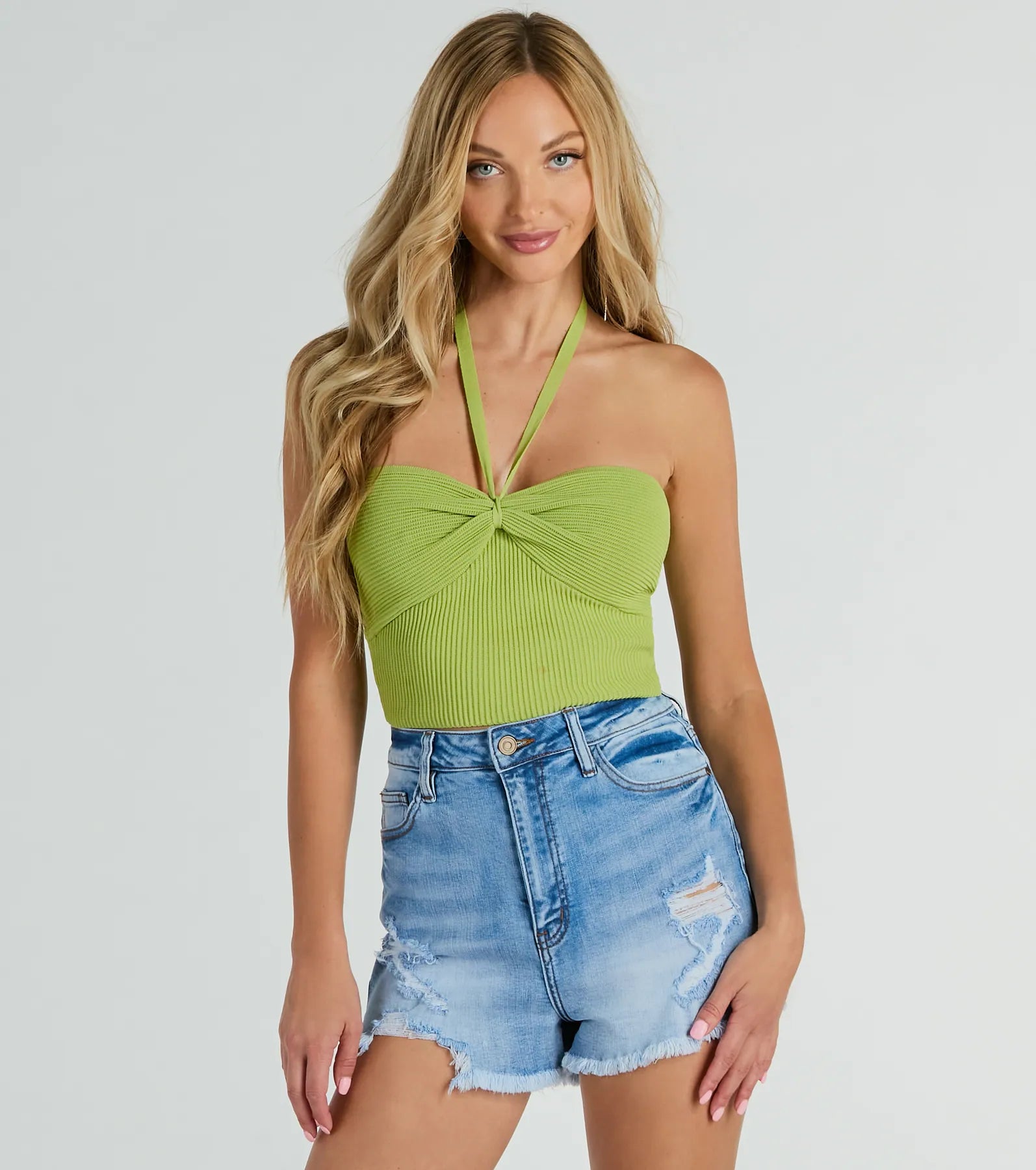 women's tops for date nightsNew You Sweetheart Halter Crop Top