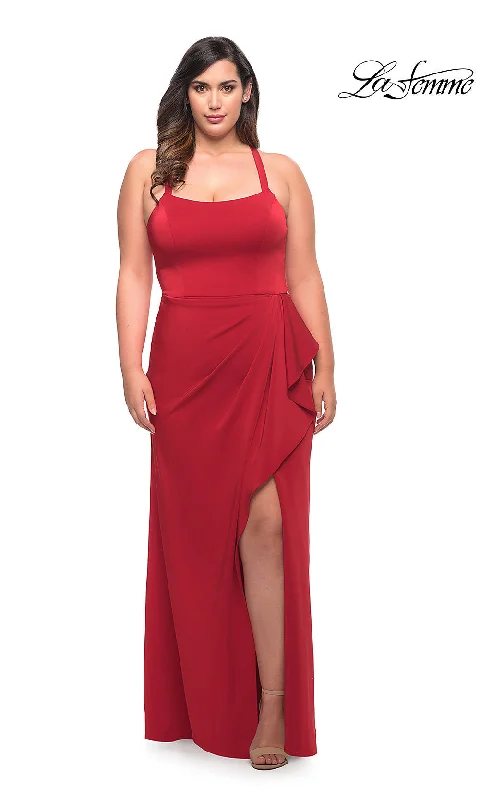 classic prom dressesLong Formal Plus-Size La Femme Prom Dress