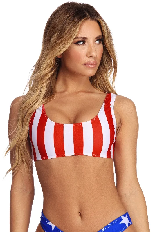 women's tops for everyday eleganceAmericana Swim Top