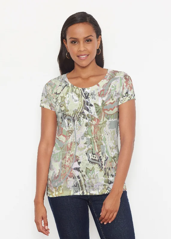 women's tops for mixing and matching with different bottomsJungle Escape (19156) ~ Signature Short Sleeve Scoop Shirt