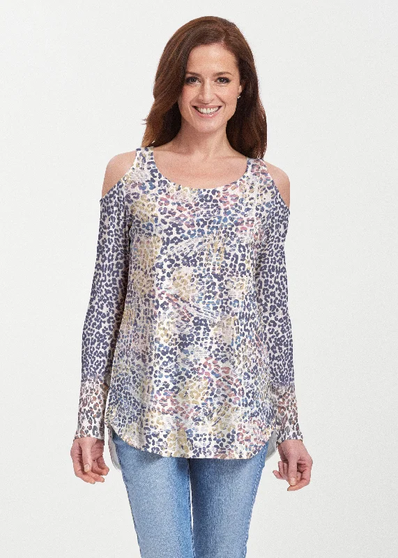 women's tops for those who want to wear pieces that are both functional and fashionableBrushed Jaguar Beige (7660) ~ Butterknit Cold Shoulder Tunic