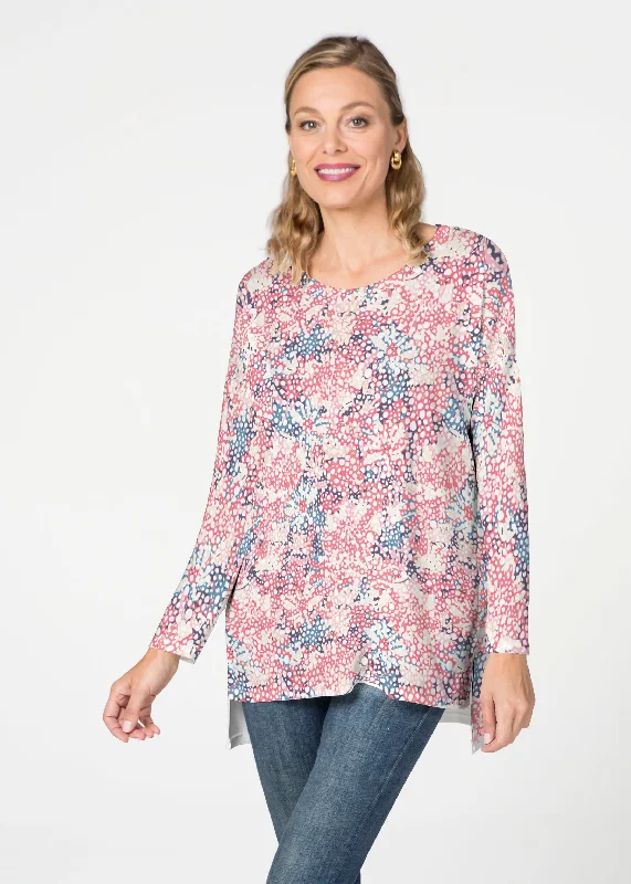 women's tops with sheer overlaysTulips are Back (7880) ~ Slouchy Butterknit Top