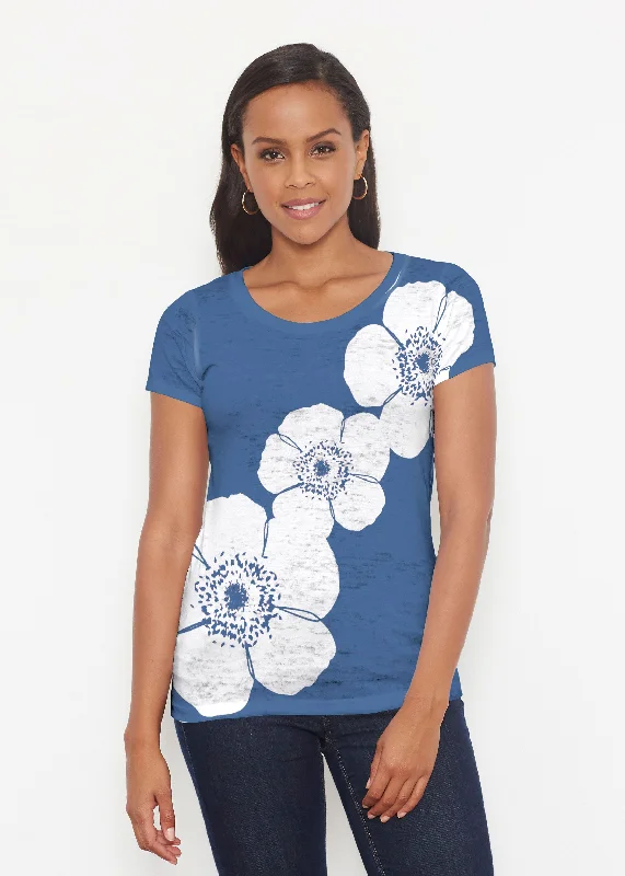 women's tops for those who seek both style and comfortPoppy Navy (7013) ~ Signature Short Sleeve Scoop Shirt