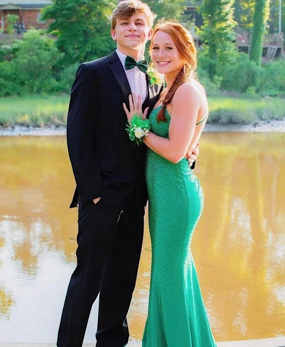 plus-size prom dressesCharming Emerald Green Mermaid Prom Dress,Emerald Green Evening Dress Y6481