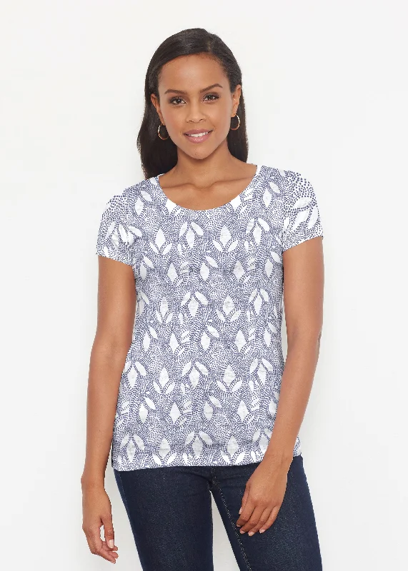 women's tops for those who want to stay on top of the latest fashion trends and wear pieces that are both stylish and on-trendDottie Combo Navy (7688) ~ Signature Short Sleeve Scoop Shirt