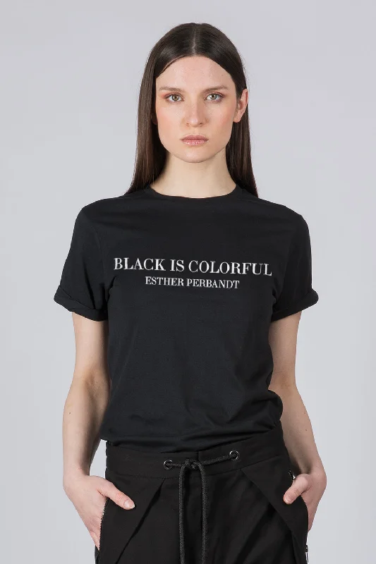 women's tops for casual FridaysBLACK IS COLORFUL - Statement T-Shirt