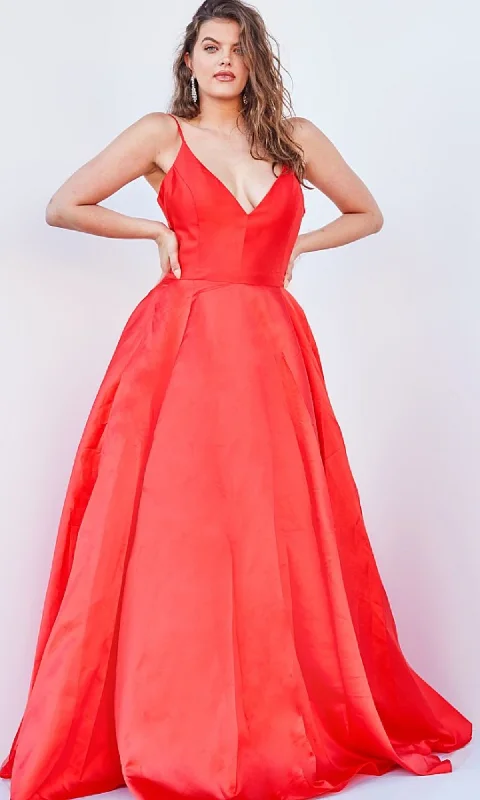 tulle prom dressesPlus-Size Satin Prom Ball Gown from JVN by Jovani