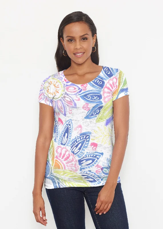 women's tops in solid colorsSummertime (13421) ~ Signature Short Sleeve Scoop Shirt