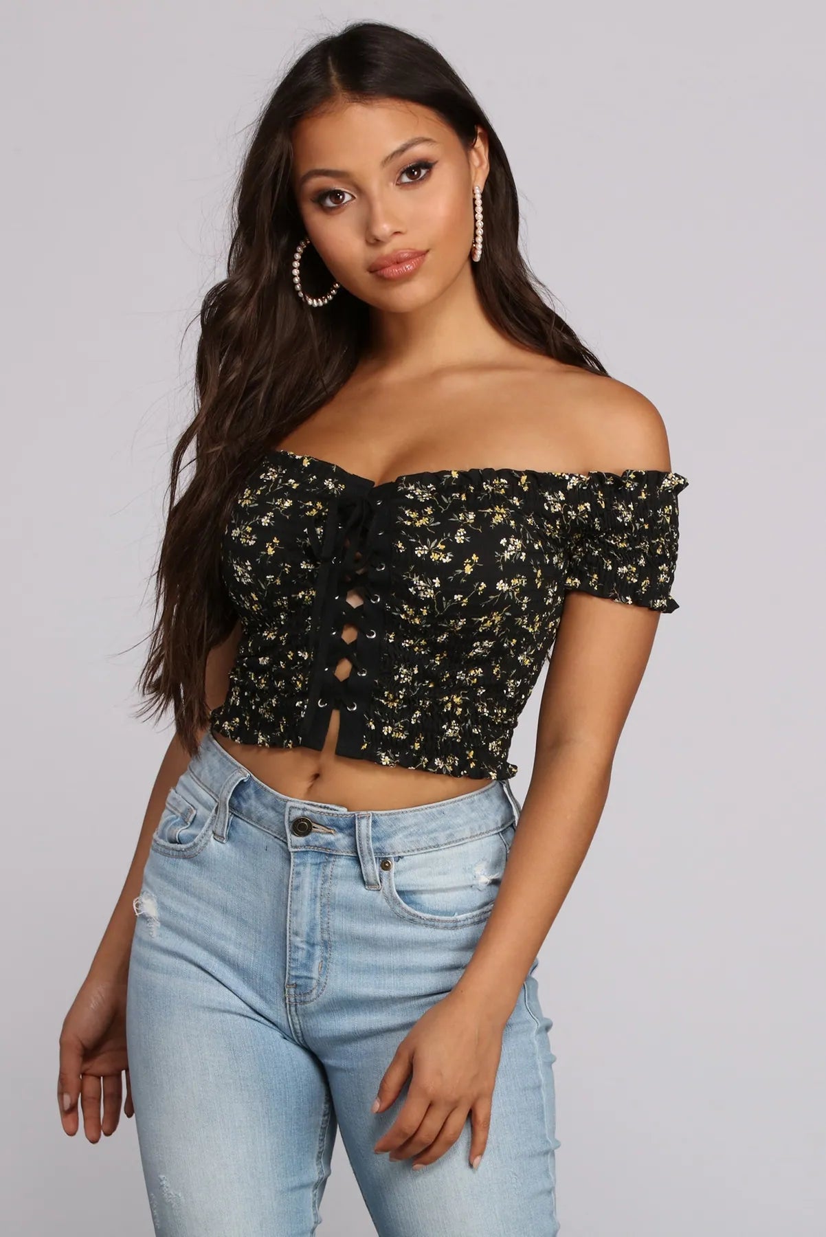 women's tops for those who want to stay updated with the latest fashion trendsFloral Daze Crop Top