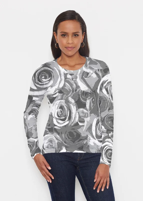 women's tops for those who want to wear versatile pieces that can be dressed up or downVintage Rose (5165) ~ Signature Long Sleeve Crew Shirt