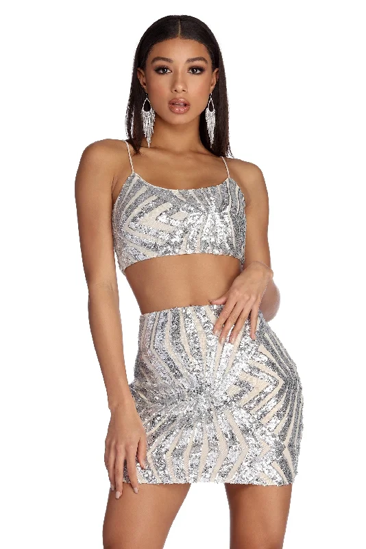 women's tops for statement-making outfitsGlimmer And Shimmer Crop Top