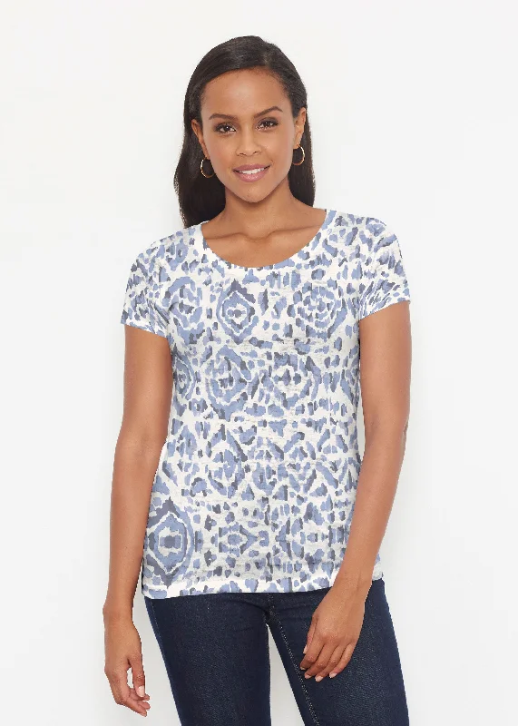 women's tops for those who refuse to compromise on styleBatik Zebra (7753) ~ Signature Short Sleeve Scoop Shirt