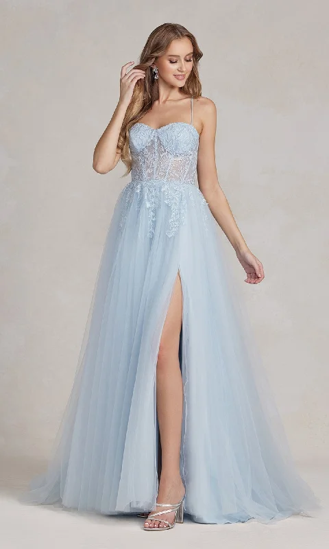 prom dresses for fallCorset-Bodice Long Pastel Prom Dress