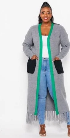 Plus-Size Pullover Chunky SweatersBelted Cardigan