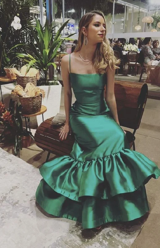 bespoke prom dressesNew arrive green prom dress Evening Gown Long Prom Dresses Y5455