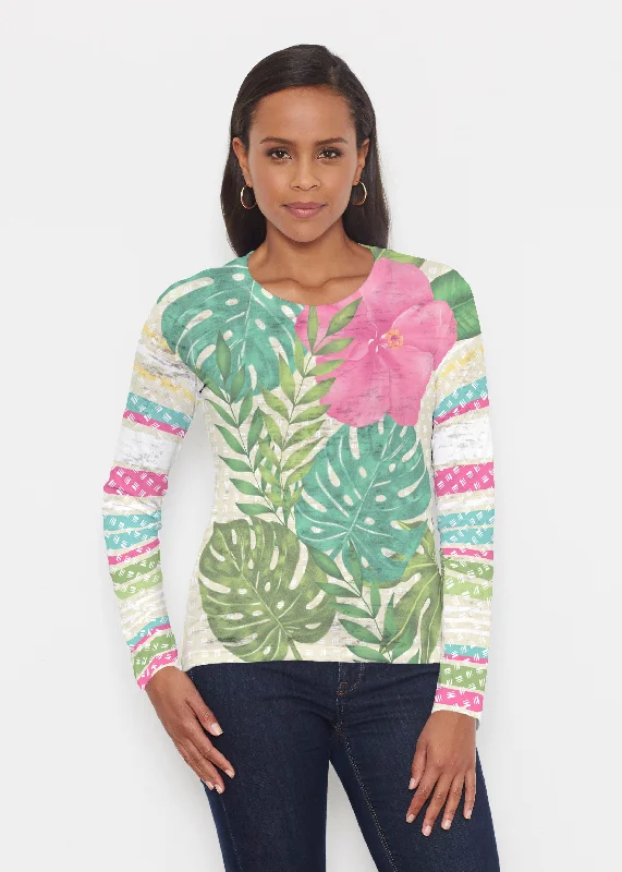 women's tops for boho-chic stylesWild Begonia (13489) ~ Signature Long Sleeve Crew Shirt