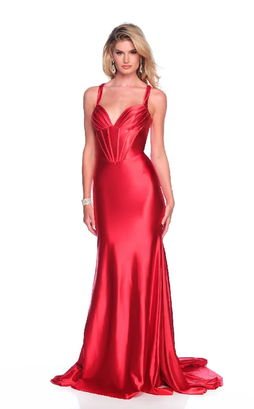 Solid Color DressDave and Johnny 12049 Dress