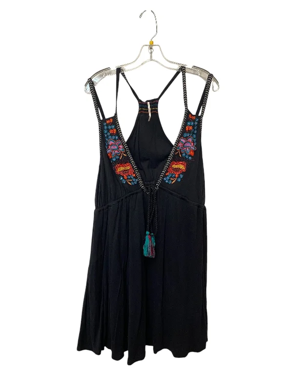 Zip-Up DressDress Casual Short By Free People In Black, Size: L