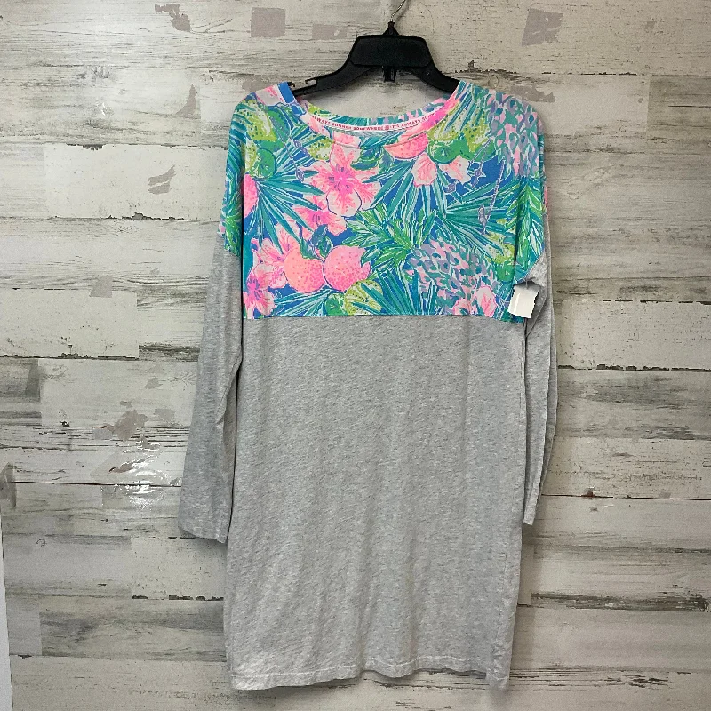 Silk DressDress Casual Short By Lilly Pulitzer In Grey, Size: M