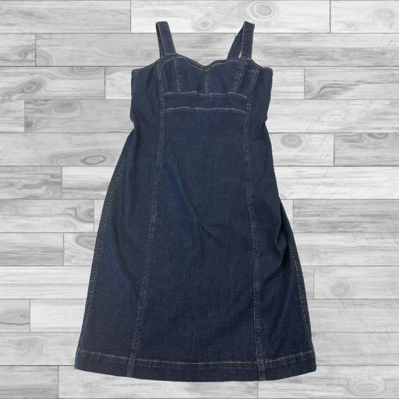 women's cold-shoulder dressesDress Casual Short By White House Black Market In Blue Denim, Size: 6